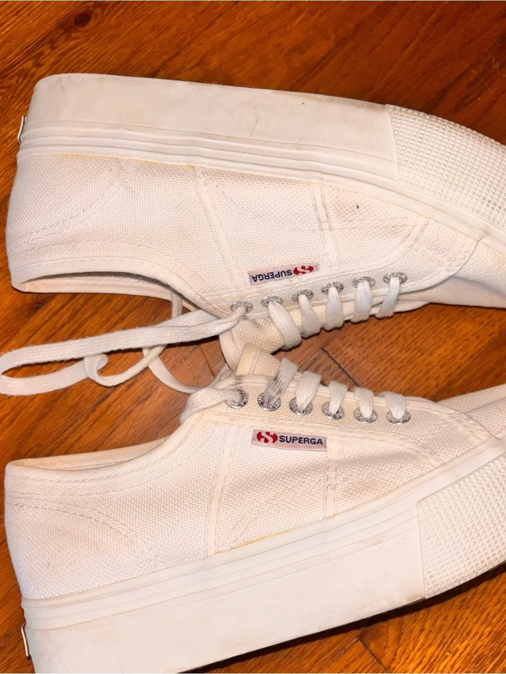 Superga 2790 White Platform Sneakers EU 39.5